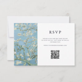 Vincent Van Gogh Almond Blossom Floral Wedding RSVP Karte
