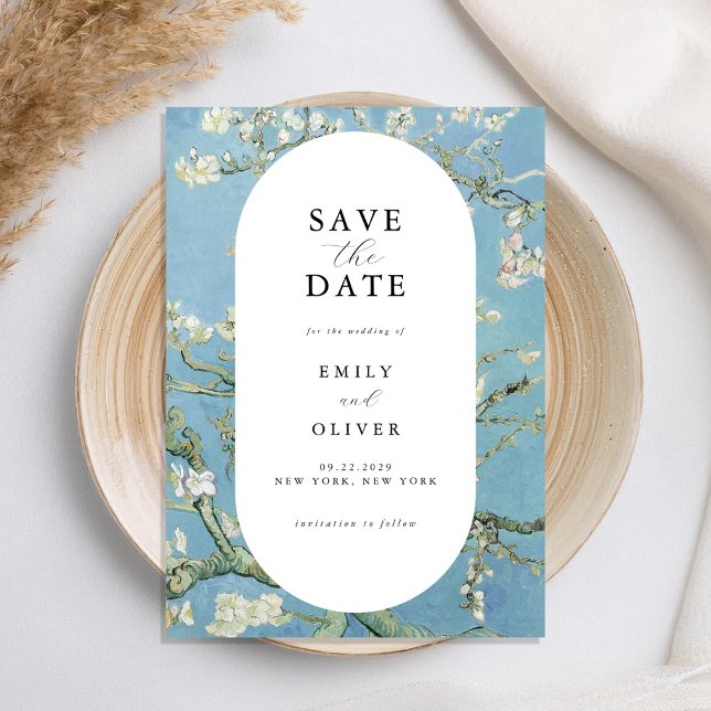 Vincent Van Gogh Almond Blossom Floral Wedding Save The Date (Von Creator hochgeladen)