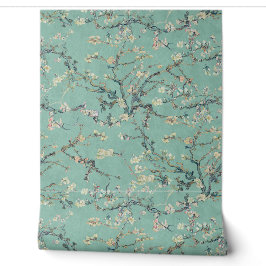 Vincent Van Gogh Almond Blossom on Mint Green Tapete