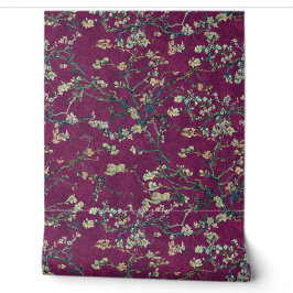 Vincent Van Gogh Almond Blossom on Mulberry Purple Tapete