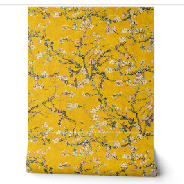 Vincent Van Gogh Almond Blossom on Naples Yellow Tapete