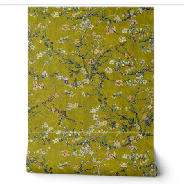 Vincent Van Gogh Almond Blossom on Oregano Green Tapete