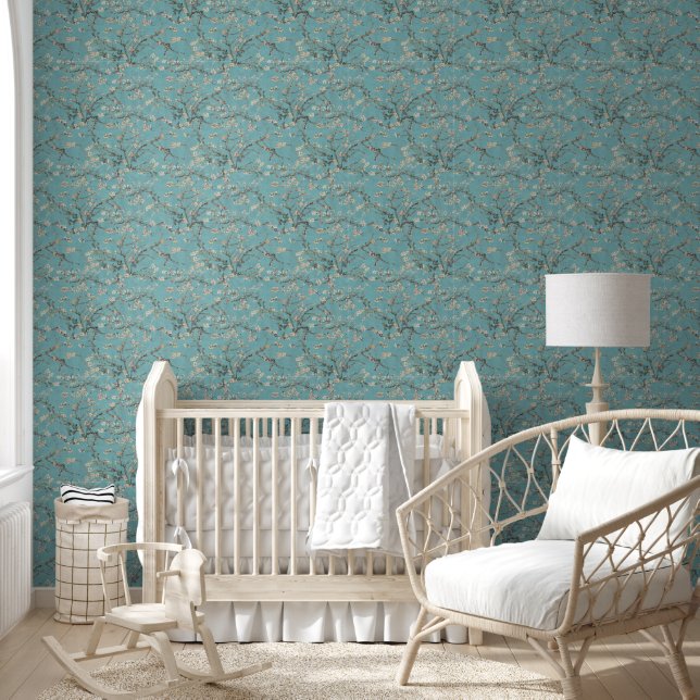 Vincent Van Gogh Almond Blossom on Robin Egg Blue Tapete (Kinder)
