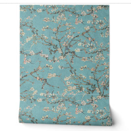 Vincent Van Gogh Almond Blossom on Robin Egg Blue Tapete