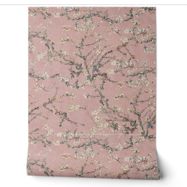 Vincent Van Gogh Almond Blossom on Rose Pink Tapete