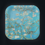 Vincent van Gogh - Almond Blossom Pappteller<br><div class="desc">Almond Blossom / Zweig with Almond Blossom - Vincent van Gogh,  Oil on Canvas,  1890</div>