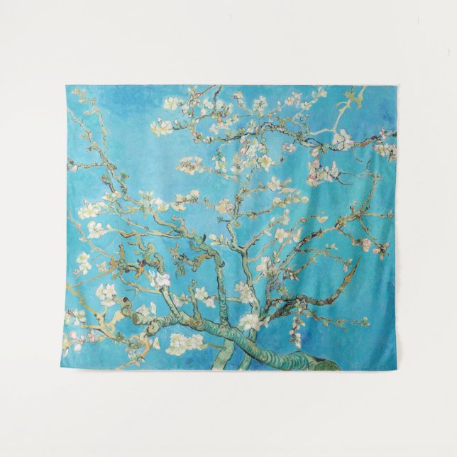 Vincent van Gogh - Almond Blossom Wandteppich (Vorderseite (Horizontal))
