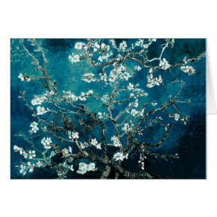Vincent Van Gogh Almond Blossoms Dark Aquamarin