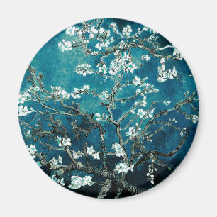 Vincent Van Gogh Almond Blossoms Dark Aquamarin Magnet