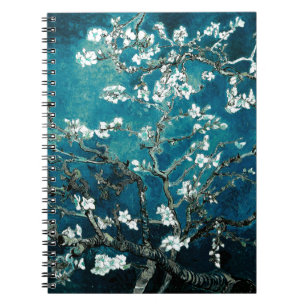 Vincent Van Gogh Almond Blossoms Dark Aquamarin Notizblock