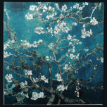 Vincent Van Gogh Almond Blossoms Dark Aquamarin Serviette<br><div class="desc">Künstler: Vincent Van Gogh Titel: Mandelblüten in Farbe verändert</div>