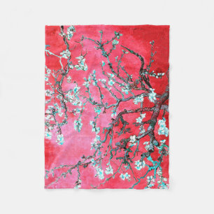 Vincent Van Gogh Almond Blossoms Rot Blau Fleecedecke