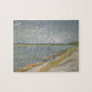 Vincent van Gogh - Ansicht eines Flusses mit Ruder