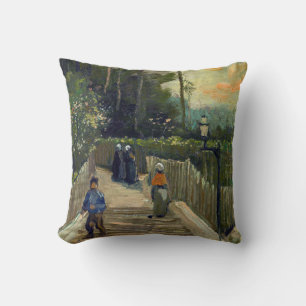 Vincent van Gogh - Ansteigende Weg in Montmartre Kissen