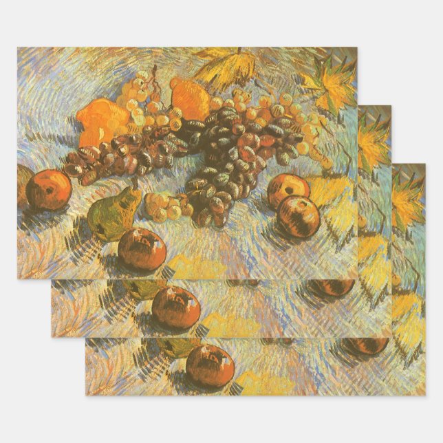 Vincent van Gogh - Äpfel, Birnen, Zitronen, Traube Geschenkpapier Set (Set)