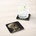 Vincent van Gogh Art Untersetzer<br><div class="desc">Vincent van Gogh (Niederländisch, 1853 - 1890) Schädel eines Skeletts mit brennender Zigarette, 1885-86, Öl auf Leinwand Ungerahmt: 32 cm × 24, 5 cm (13 in × 9, 6 in) Früharbeit von Vincent van Gogh. Dieses kleine Gemälde ist Teil der ständigen Sammlung des Van Gogh Museums in Amsterdam. Es wurde...</div>