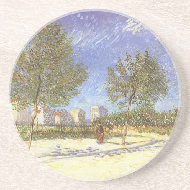 Vincent van Gogh - Auf den Ausläufern von Paris Getränkeuntersetzer (Vorne)