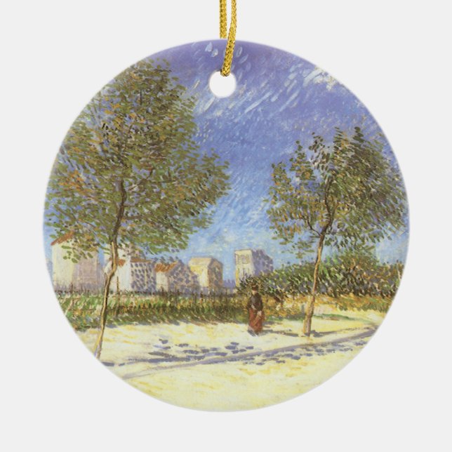 Vincent van Gogh - Auf den Ausläufern von Paris Keramikornament (Vorne)