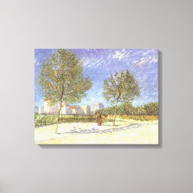 Vincent van Gogh - Auf den Ausläufern von Paris Leinwanddruck (Vorderseite)