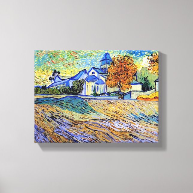 Vincent Van Gogh - Aussicht auf Asyl und Kapelle Leinwanddruck (Vorderseite)