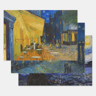 Vincent Van Gogh - Auswahl der Nachtmeisterschafte Geschenkpapier Set
