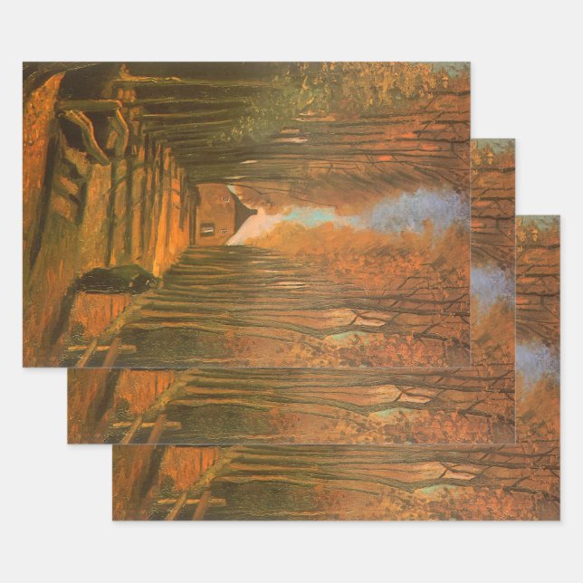 Vincent van Gogh - Avenue of Poplars im Herbst Geschenkpapier Set (Set)