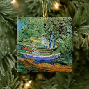 Vincent van Gogh - Bank der Oise bei Auvers Keramikornament