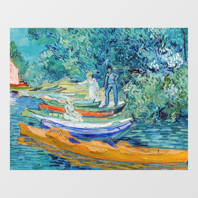 Vincent van Gogh - Bank of the Oise bei Auvers Fensteraufkleber (Blatt)