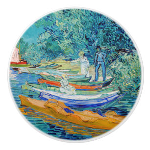 Vincent van Gogh - Bank of the Oise bei Auvers Keramikknauf