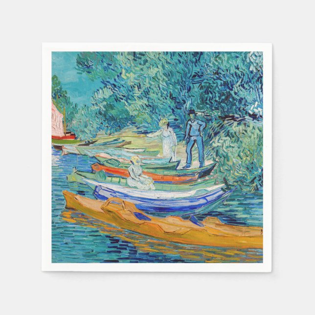 Vincent van Gogh - Bank of the Oise bei Auvers Serviette (Vorderseite)