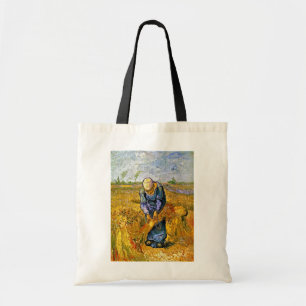 Vincent Van Gogh - Bäuerin beim Garbenbinden Tragetasche