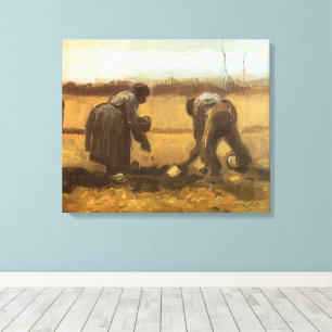 Vincent van Gogh - Bauern, die Kartoffeln anpflanz Leinwanddruck