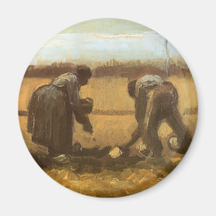 Vincent van Gogh - Bauern pflanzen Kartoffeln Magnet