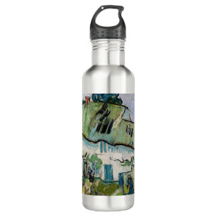 Vincent van Gogh - Bauernhaus mit zwei Figuren Edelstahlflasche