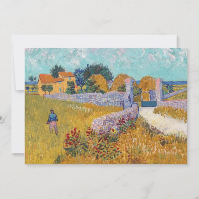 Vincent van Gogh - Bauernhof in der Provence Einladung (Vorderseite)