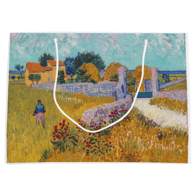 Vincent van Gogh - Bauernhof in der Provence Große Geschenktüte (Vorderseite)