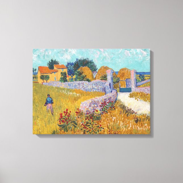Vincent van Gogh - Bauernhof in der Provence Leinwanddruck (Vorderseite)