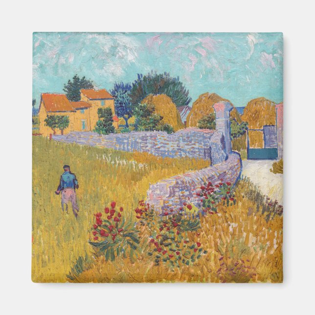 Vincent van Gogh - Bauernhof in der Provence Magnet (Vorne)