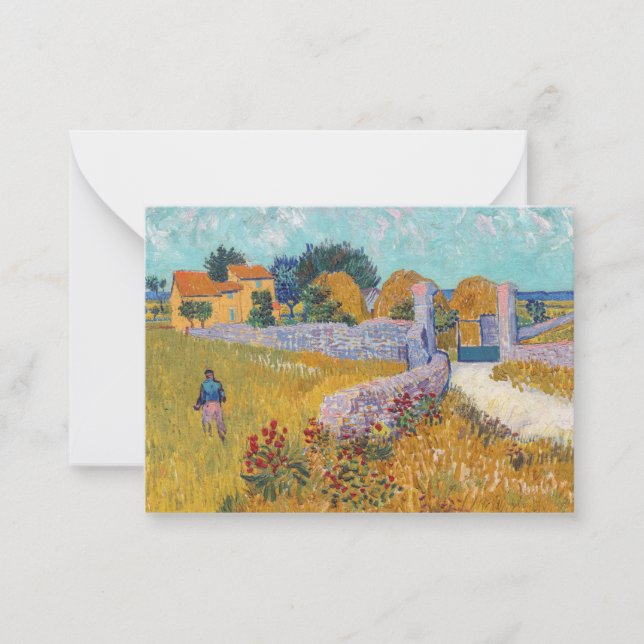 Vincent van Gogh - Bauernhof in der Provence Mitteilungskarte (Vorderseite)