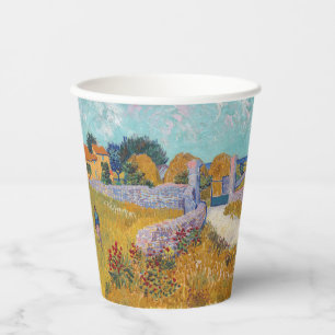 Vincent van Gogh - Bauernhof in der Provence Pappbecher