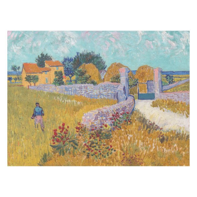 Vincent van Gogh - Bauernhof in der Provence Tischdecke (Vorderseite (Horizontal))