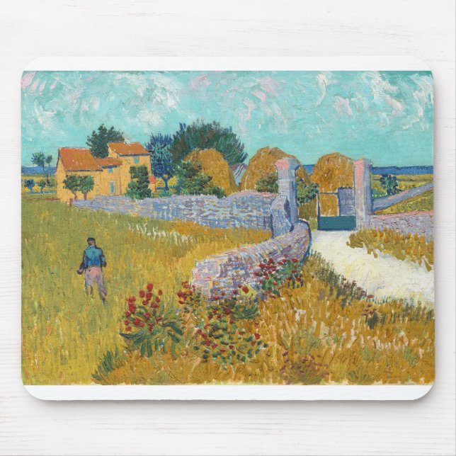 Vincent van Gogh Bauernhof in Provence, 1888 Mousepad (Vorne)
