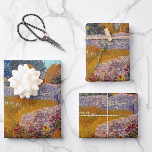Vincent van Gogh Bauernhof in Provence Poster Geschenkpapier Set (Vorderseite)