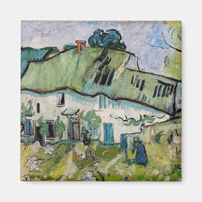 Vincent van Gogh - Bauernhof mit zwei Zahlen Magnet (Vorne)
