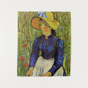 Vincent van Gogh - Bauernmädchen mit Strohhut Wandteppich