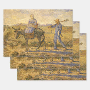 Vincent van Gogh - Bauernpaar arbeiten gehen Geschenkpapier Set