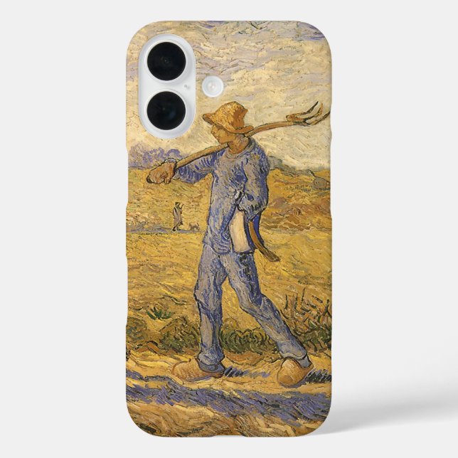 Vincent van Gogh - Bauernpaar arbeiten gehen iPhone 16 Hülle (Rückseite)