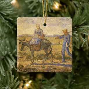 Vincent van Gogh - Bauernpaar auf dem Weg zur Arbe Keramikornament