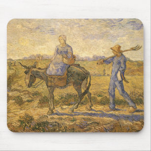 Vincent van Gogh - Bauernpaar auf dem Weg zur Arbe Mousepad