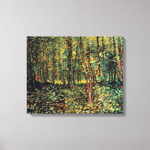 Vincent Van Gogh - Bäume und Unterholz Fine Art Leinwanddruck